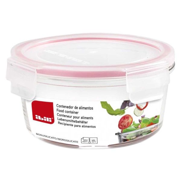 Ibili Lunch-Away 800ml Glass Food Container – Red