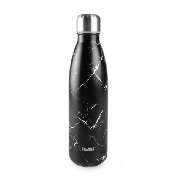 Ibili Marble 500ml Drink Bottle – Black Elegant Design