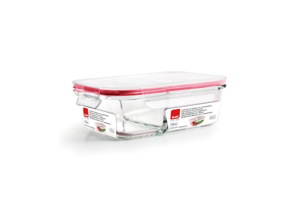 Ibili Lunch-Away 600ml Glass Food Container – Red