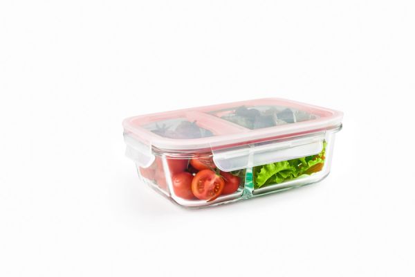 Ibili Lunch-Away 600ml Glass Food Container – Red