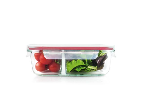 Ibili Lunch-Away 600ml Glass Food Container – Red
