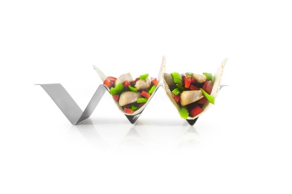 Ibili 21×10 cm Stainless Taco Stand — Practical & Elegant