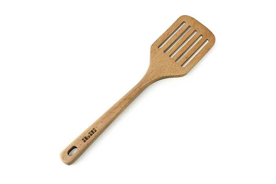 Ibili Madera 33 cm Wooden Slotted Spoon — Durable & Practical