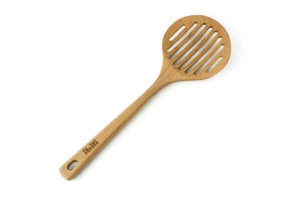 Ibili Madera 33 cm Wooden Slotted Spoon — Practical & Durable