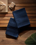 Madame Coco Jack Hand Towel – 2-Pack 100% Cotton Graceful & Calming in Navy
