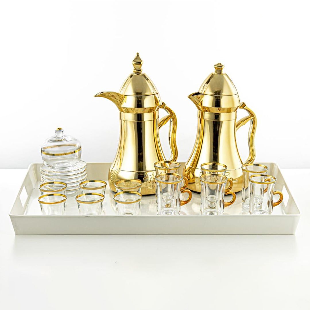 Almarjan 22-Piece Tea & Coffee Set - Elegant & Luxurious