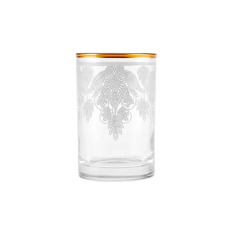 KARACA DERIN 6-Piece Coffee Side Glass Set – Gold