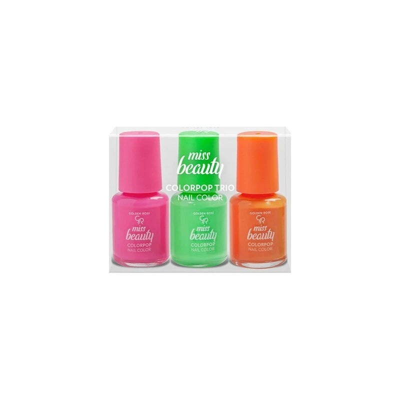 Golden Rose Colorpop Trio – 3 Vibrant Nail Polish Shades
