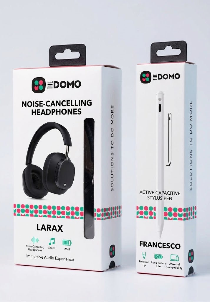 DOMO Bundle - LARAX Noise-Cancelling Headphones + FRANCESCO Stylus Pen