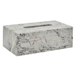 Aquanova Nero Tissue Box – White & Grey