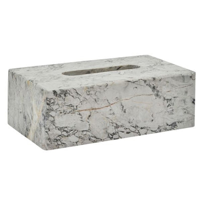 Aquanova Nero Tissue Box – White & Grey