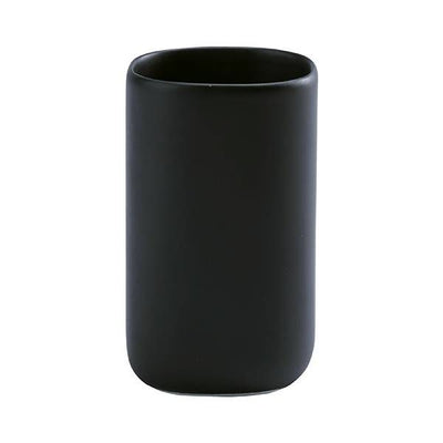 Aquanova Oscar Bathroom Tumbler – Black Ceramic Cup