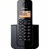 Panasonic KX-TGB110 Digital Cordless Phone, 1.4" LCD Display, 50-Item Phonebook, Black