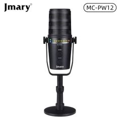 ميكروفون Jmary MC-PW12 بواجهة XLR وUSB ونمط قلبي
