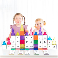 TileTek Magnetic Tile Toppers Numbers Pack, 40 Wooden Pieces, Ages 3+