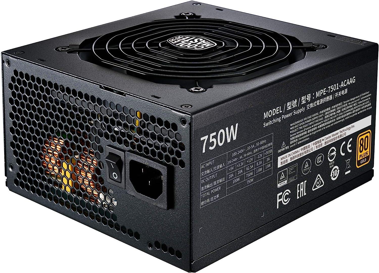 Cooler Master MWE750 V2 Full Modular 80+ Gold Certified 750W Power Supply