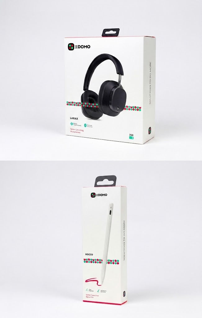 DOMO Bundle - ROCCO Stylus Pen + LARAX Noise-Cancelling Headphones