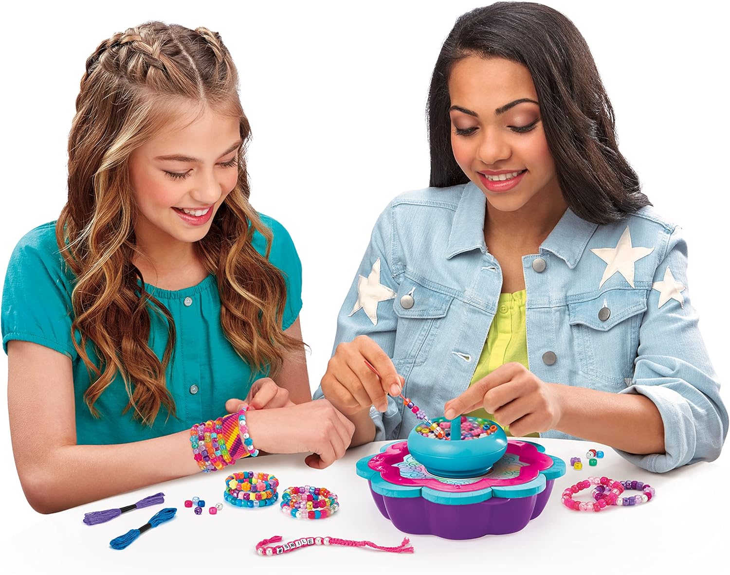 Car-Z-Art 2-in-1 Spin & Bead Friendship Studio for Kids