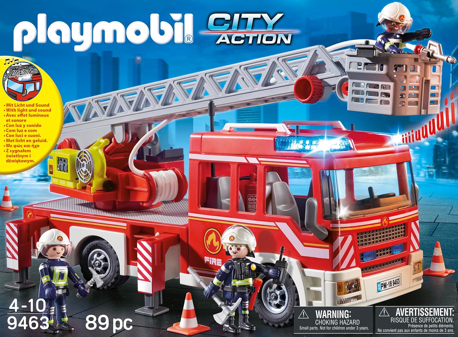 Playmobil Fire Ladder Unit - Firefighting Toy Set