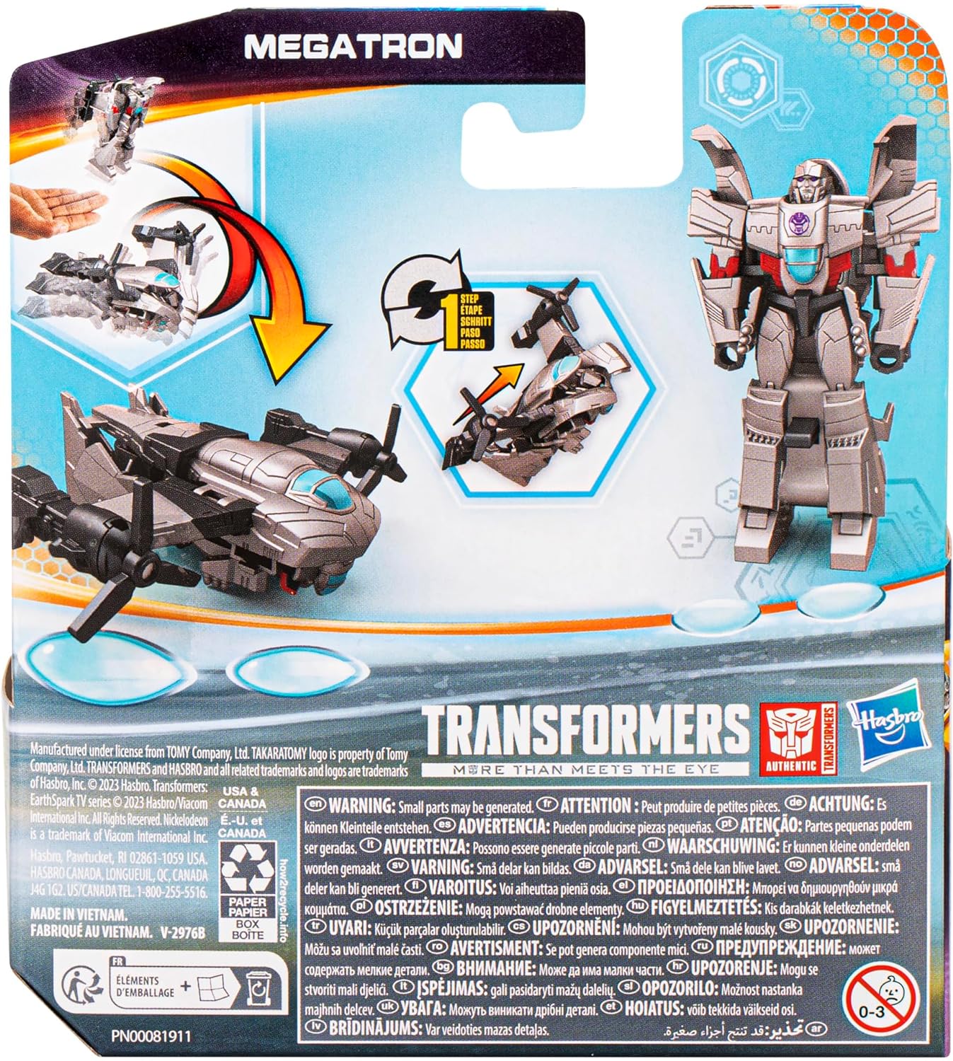 Hasbro Tra Earthspark Megatron 1 Step Flip Ast