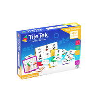 TileTek Magnetic Tile Toppers Lowercase Alphabet Pack, Ages 3+