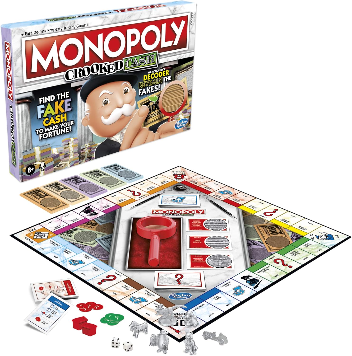 Hasbro Monopoly Crooked Cash Board Game Fun Family Challenge