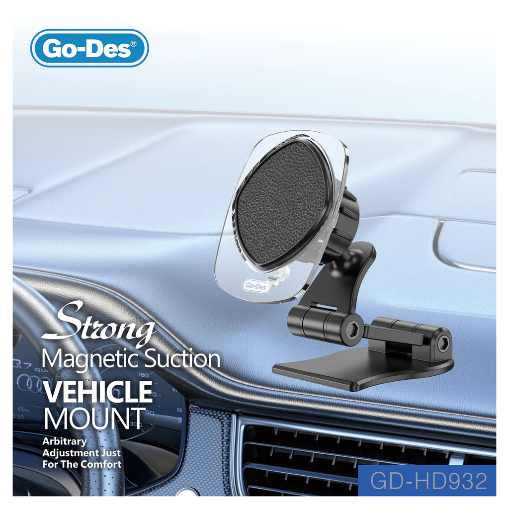 Go Des 360 Degree Adjustable Magnetic Phone Holder Dashboard Cell Phone Holder