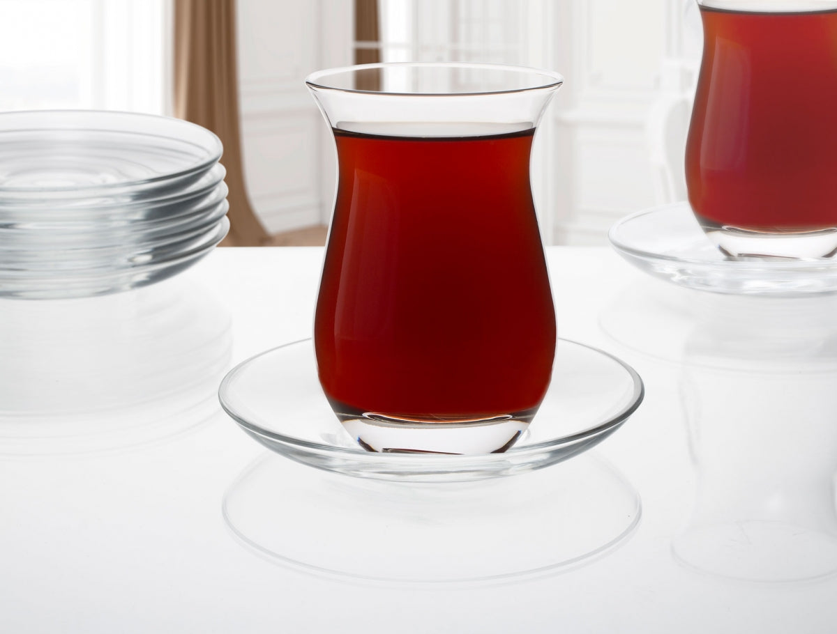 Opaline 6-piece Tea Glass Saucer Set - Madame Coco JO