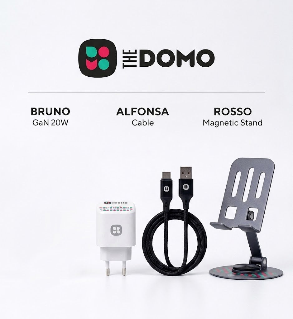 DOMO Bundle - Magnetic Holder + Nylon Cable + GAN 20W Charger