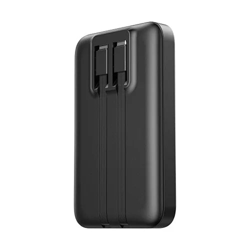 WIWU 10000mAh Power Bank with Dual Cables & 22.5W Fast Charge