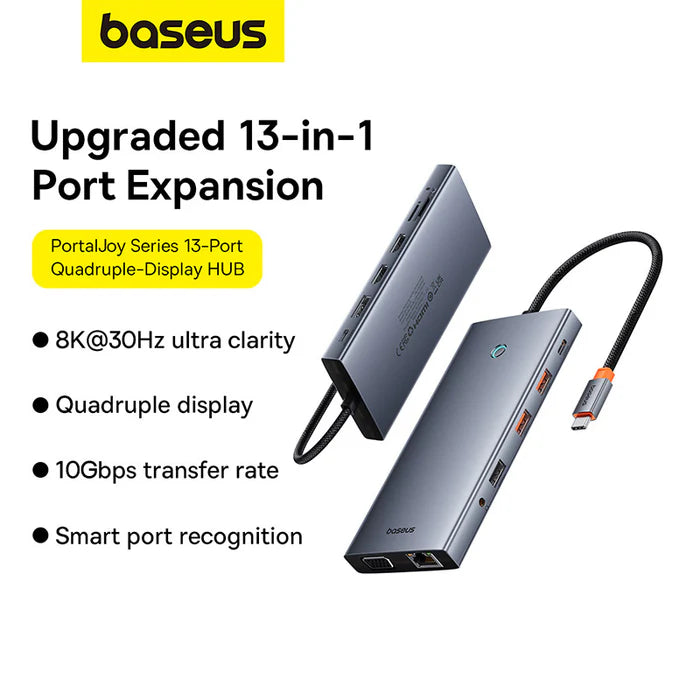 Baseus PortalJoy Series 13-Port HUB Space Grey