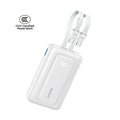 Anker Zolo Power Bank (10K, 35W, Built-In Dual USB-C Cables White