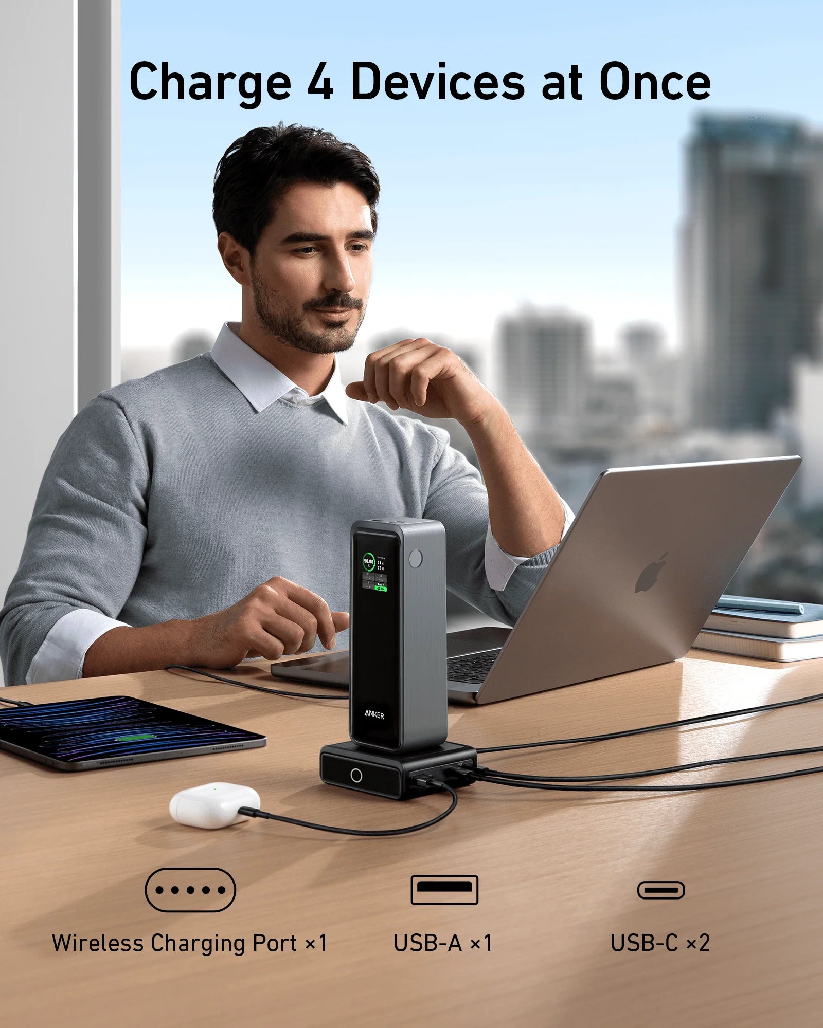 Anker 100W Charging Base – Fast, Wireless Power Bank Dock