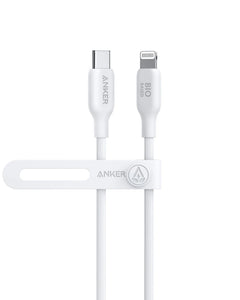 كابل Anker 542 USB-C إلى Lightning (Bio-Based 6ft) - أبيض 