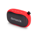 Aiwa BS-110RD Portable Bluetooth Speaker – 2x5W Stereo, HyperBass, Bluetooth 5.0, MicroSD, Red