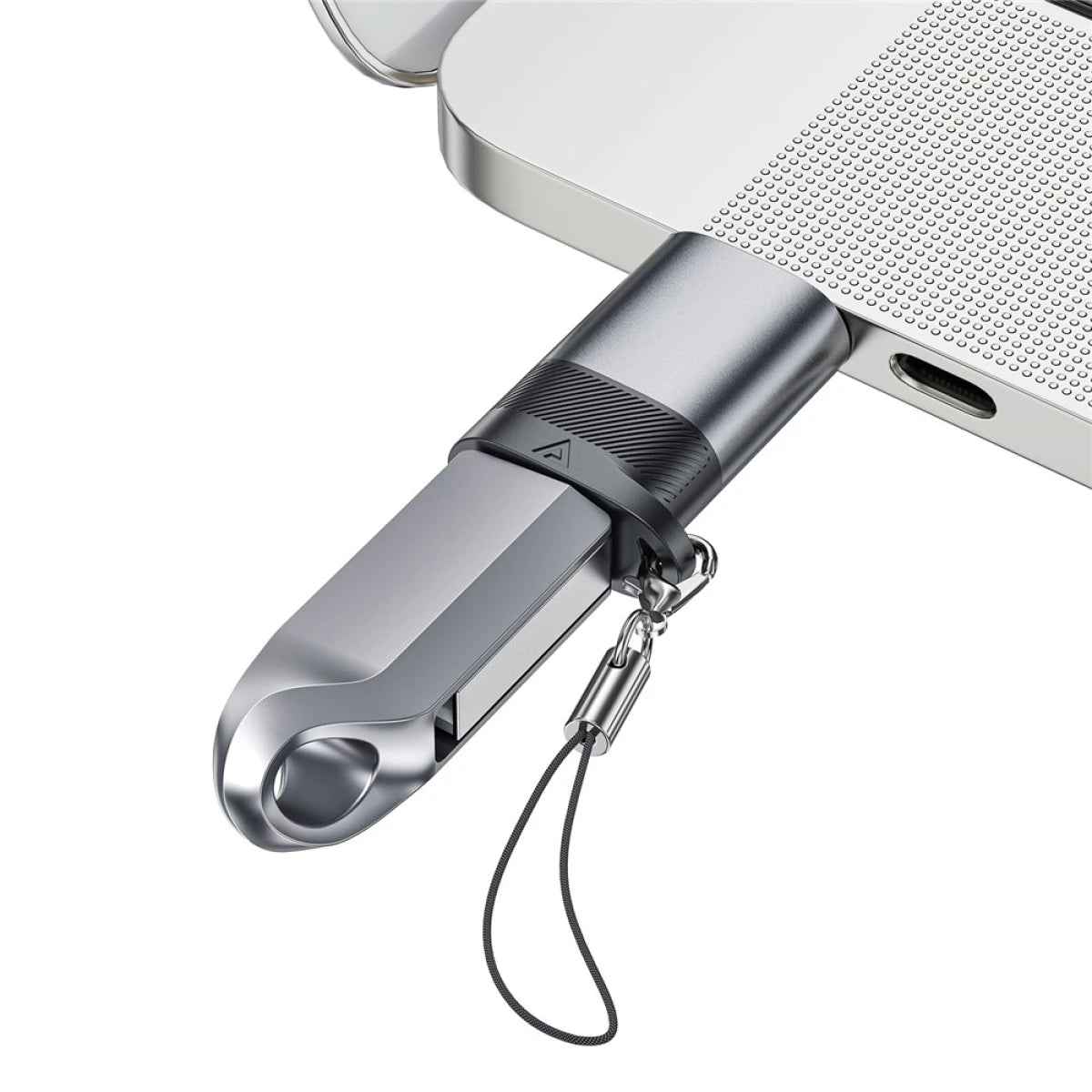 ACEFAST WIRE PRO USB-C to USB-A Adapter | 10Gbps Data Transfer | Fast Charging 27W | Aluminum Alloy