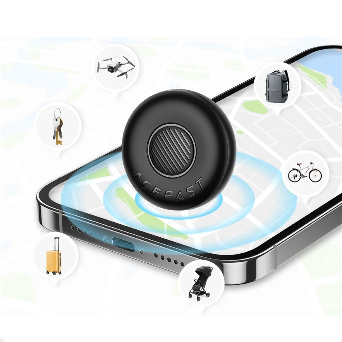 متعقب ACEFAST S1 ذكي Apple Find My مفاتيح وحقائب