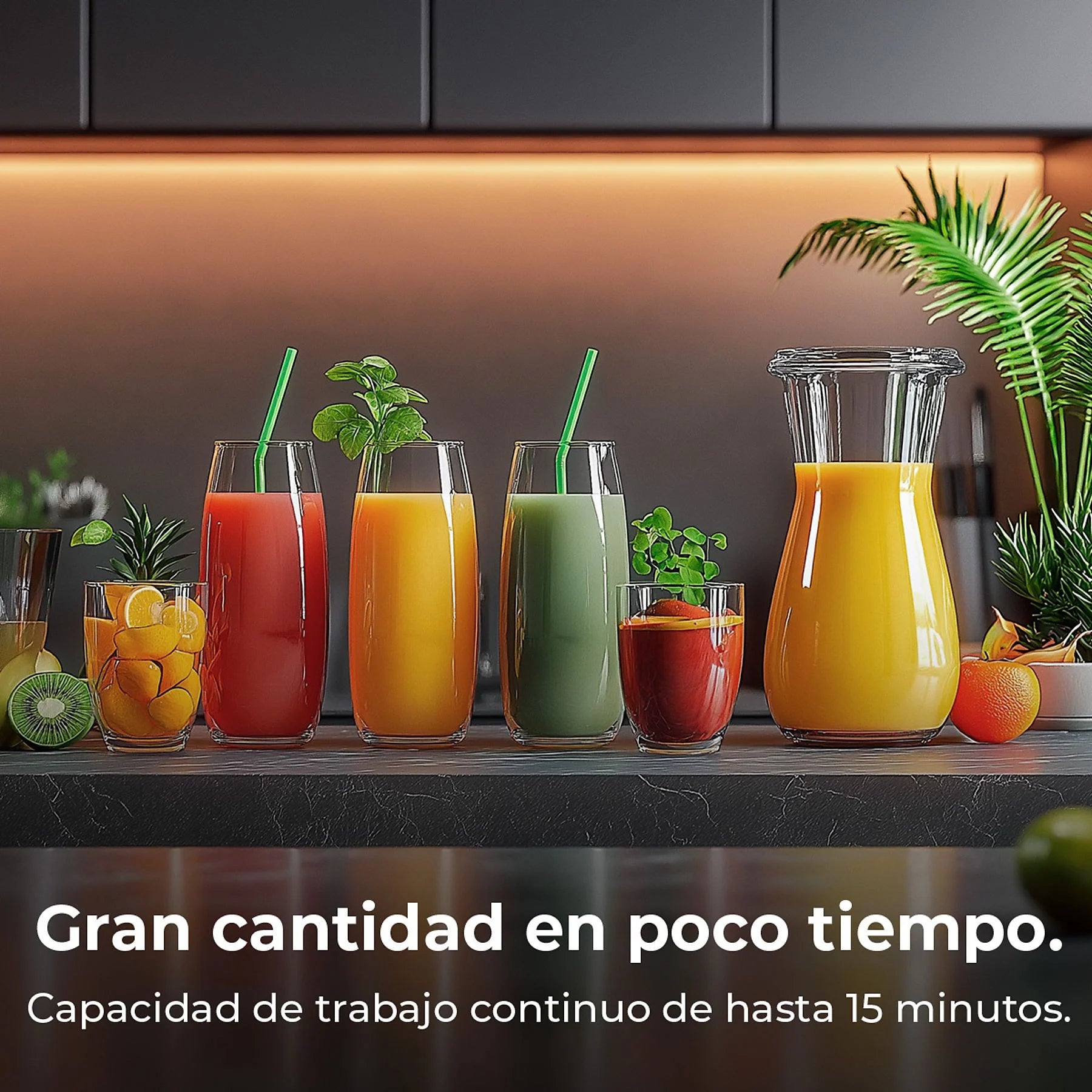 CECOTEC Juice&Live 1500 Slim Juicer 200W | Compact Stainless Steel Juicer