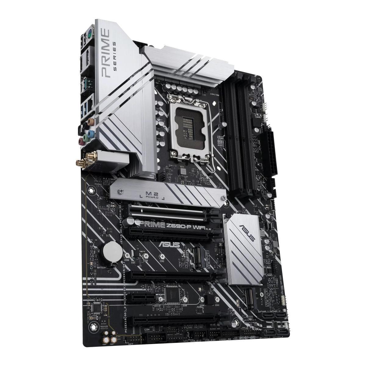 ASUS PRIME Z690-P WIFI LGA 1700, Intel 12th, DDR5 ATX Motherboard ,Triple M.2, PCIe 5.0, USB 3.2 Gen2X2 Type-C, WiFi 6, 2.5GbE LAN