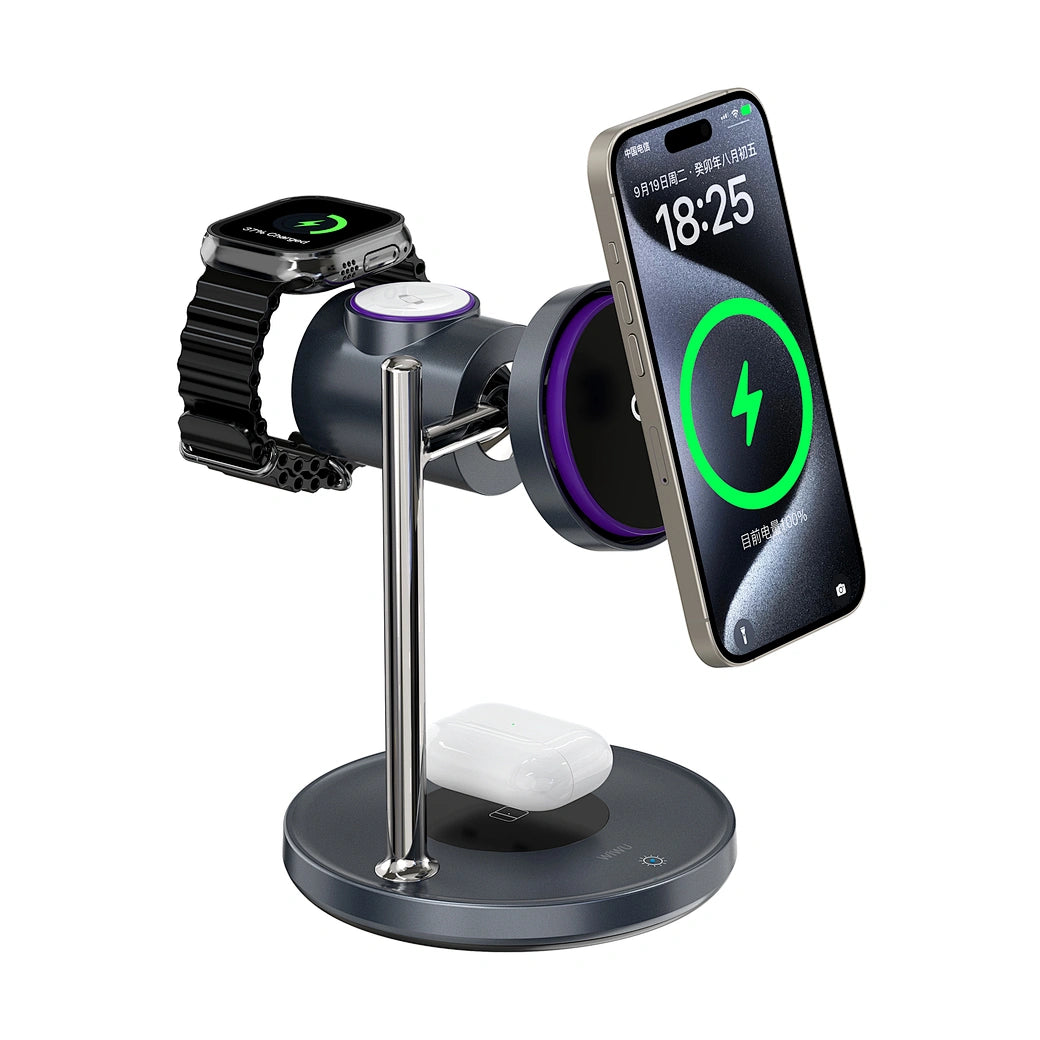 WIWU 25W Qi2.2 3-in-1 Magnetic Wireless Charger Wi-W041