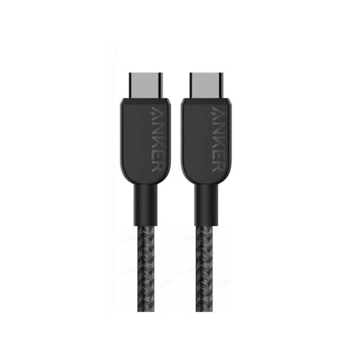 Anker USB-C to USB-C Cable (6ft, 240W, Braided) - Black