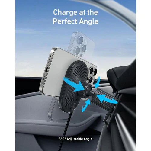 Anker MagGo Wireless Car Charger with Power Adapter 15W - Black