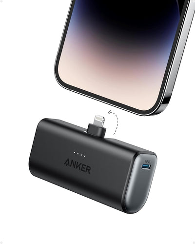 Anker 621 Power Bank with Built In Lightning 12W - Black