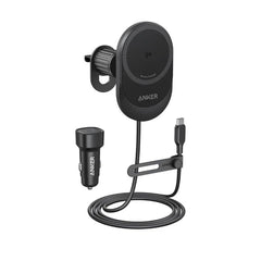 Anker MagGo Wireless Car Charger with Power Adapter 15W - Black