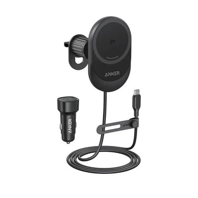 Anker MagGo Wireless Car Charger with Power Adapter 15W - Black