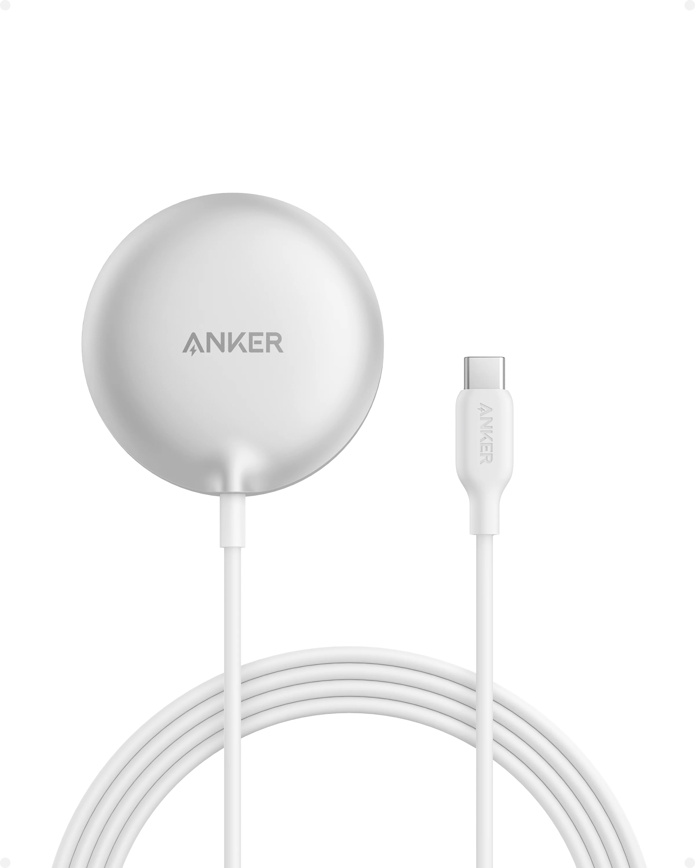 Anker MagGo Wireless Charger Pad 15W Fast Charging - White 