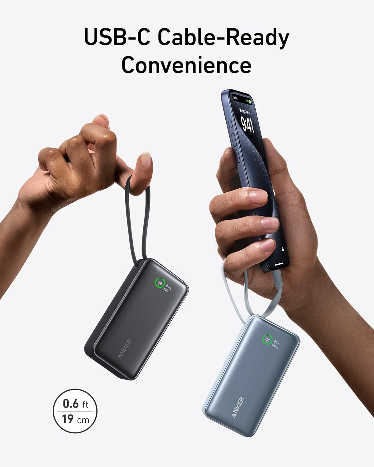 Anker Nano Power Bank 10,000mAh Fast & Compact Portable Charger - Blue