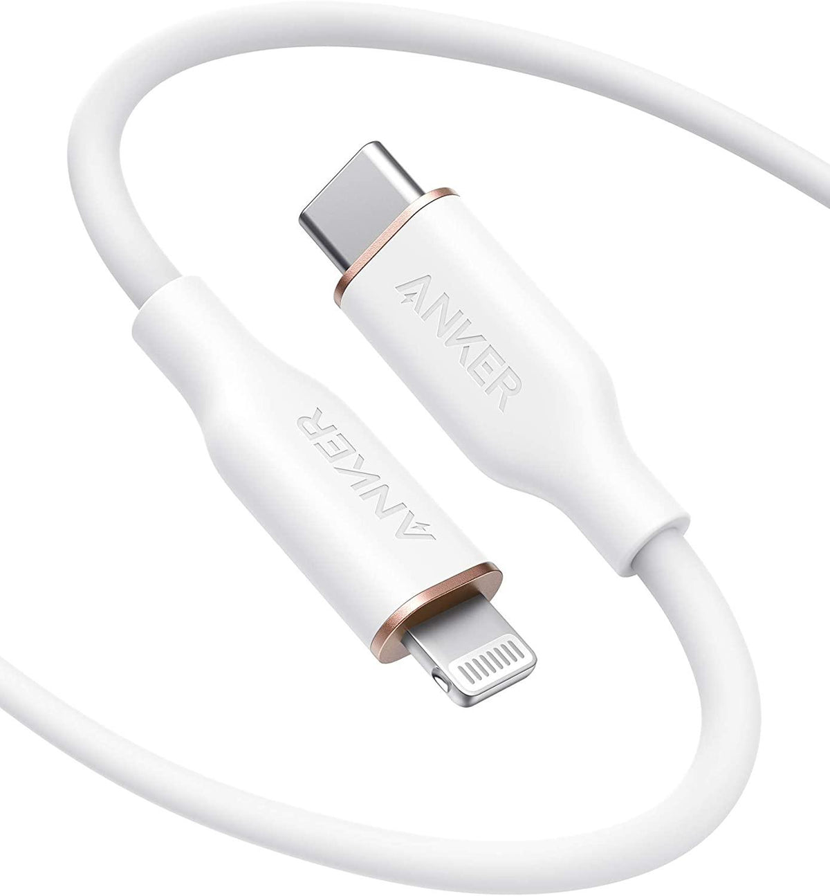 Anker PowerLine III Flow USB C to Lightning Cable 6ft - White