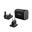 Anker PowerPort III 25W USB C Charger Fast & Safe with 3 Plugs - Black