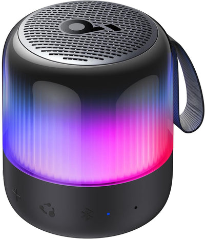 Anker Soundcore Glow Mini Portable Bluetooth Speaker with Light Shows - Black